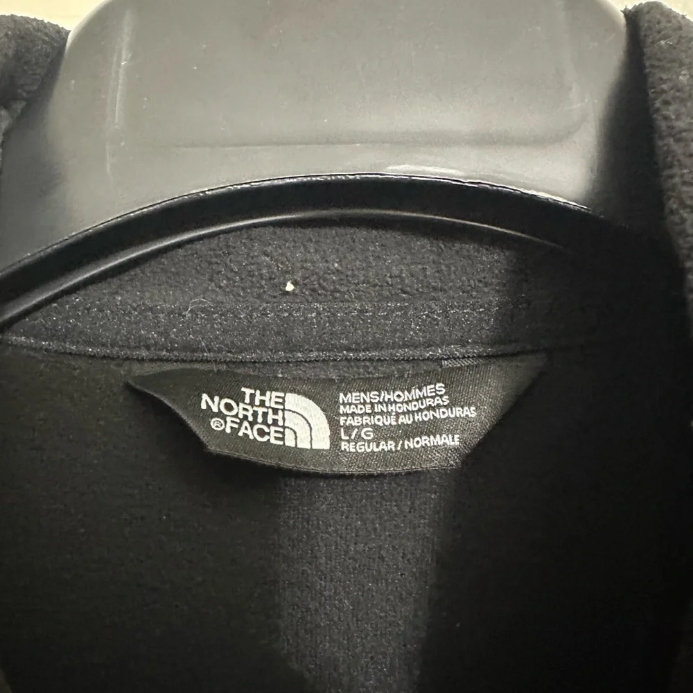 Men’s The North Face Black Fleece Pullover with partial zipper size L - Picture 2 of 2